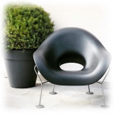 Qeeboo - Pupa Armchair Powder Coat Outdoor - Nero - Sedia Qeeboo by Andrea Branzi - Arredamento - Casa