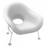 Qeeboo - Pupa Armchair Powder Coat Outdoor - Bianco - Sedia Qeeboo by Andrea Branzi - Arredamento - Casa