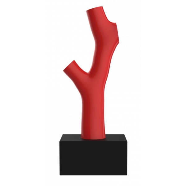 Qeeboo - Korall Vase - Black Red - Qeeboo Vase by Andrea Branzi - Furnishing - Home