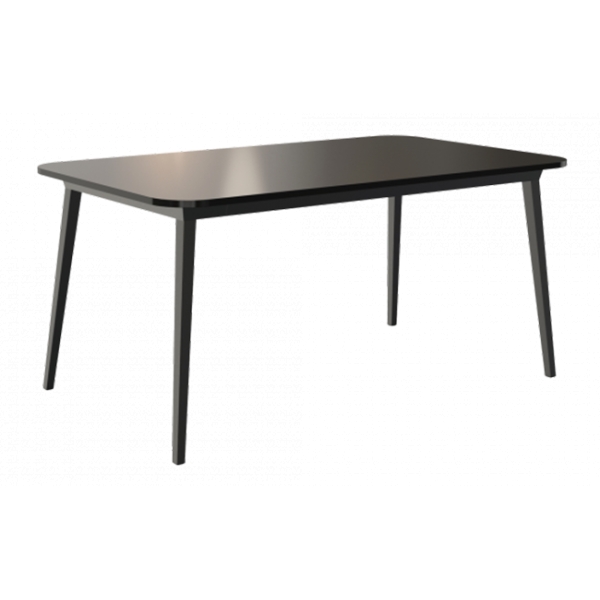 Qeeboo - X Table 160 - Black - Qeeboo Table by Nika Zupanc - Furnishing - Home