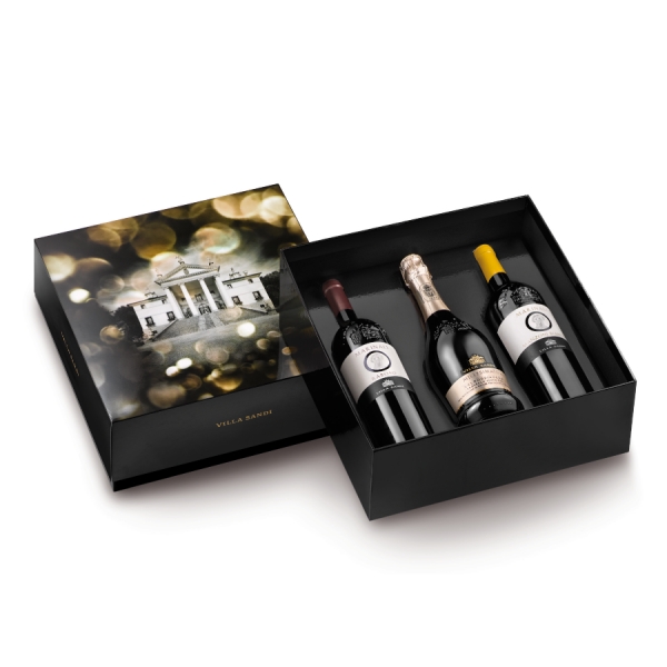 Villa Sandi - Confezione Immagini - Gift Box con 3 Bottiglie - Vino Spumante di Qualità - Prosecco e Spumanti