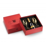 Villa Sandi - Confezione Rossa - Gift Box con Bottiglia e Calici Oro - Vino Spumante di Qualità - Prosecco e Spumanti