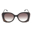 Alexander McQueen - Sunglasses with Outstanding Lenses - Dark Havana - Alexander McQueen Eyewear