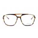 No Logo Eyewear - NOL30218 - Glossy Brown with Green and White Gluing - Eyeglasses