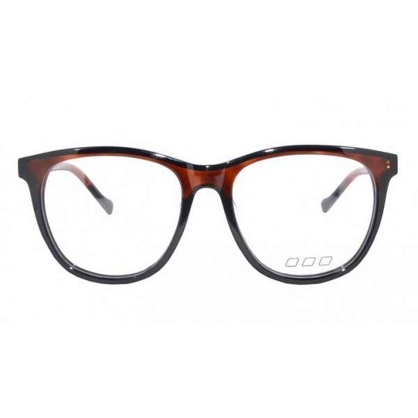 No Logo Eyewear - NOL30176 - Transparent Brown with Black Front Gluing - Eyeglasses