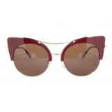 No Logo Eyewear - NOL30093 Sun - Bordeaux Lucido e Oro Lucido- Occhiali da Sole