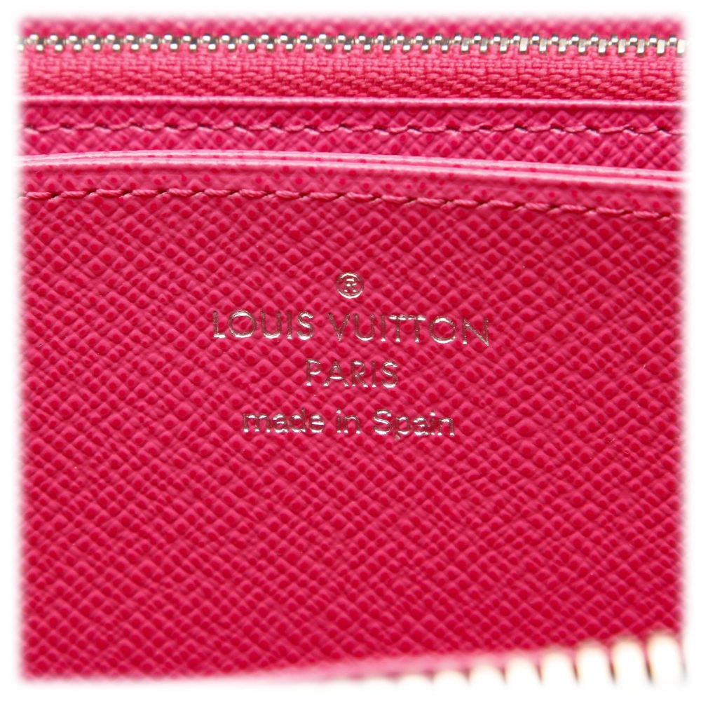 LOUIS VUITTON Epi Zippy Wallet Black Hot Pink 253584