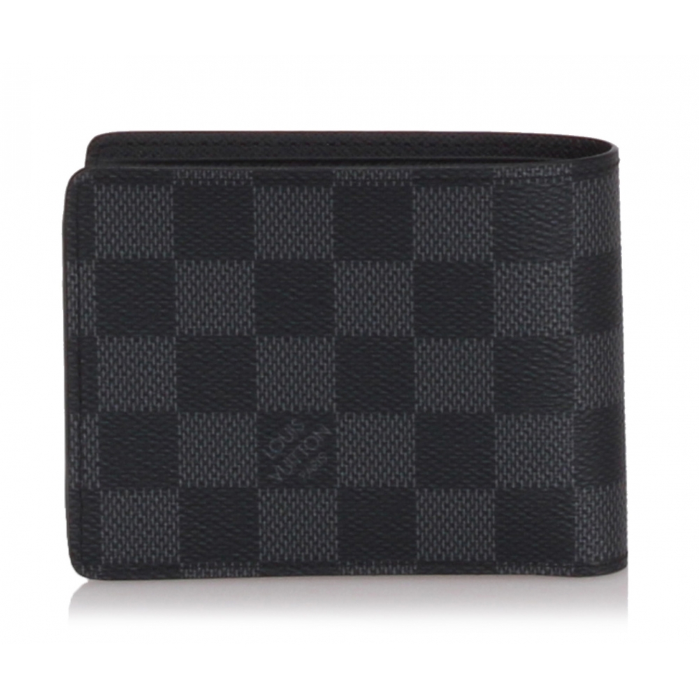 Louis Vuitton Damier Graphite Portefeiulle Marco Men's Wallet Slender  Florin 861255