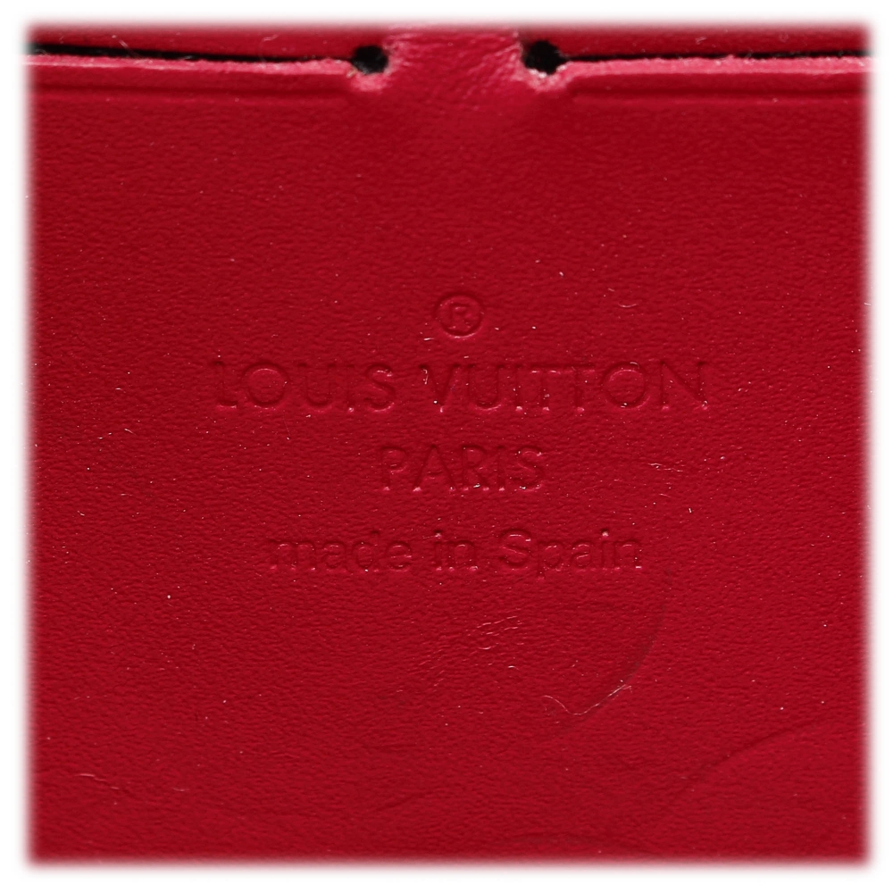 Louis VUITTON LV Monogram Canvas Isolite Long Zipper Wallet Red 100%  Authentic
