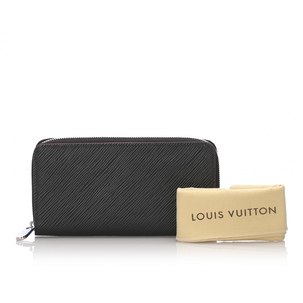 Louis Vuitton Vintage Black Epi Leather Long Card Wallet Ticket