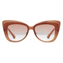Chloé - Cat-Eye Dree Sunglasses in Nylon and Metal - Gold Terracotta - Chloé Eyewear