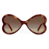 Chloé - Occhiali da Sole a Forma di Cuore Bonnie in Acetato - Havana Marrone - Chloé Eyewear