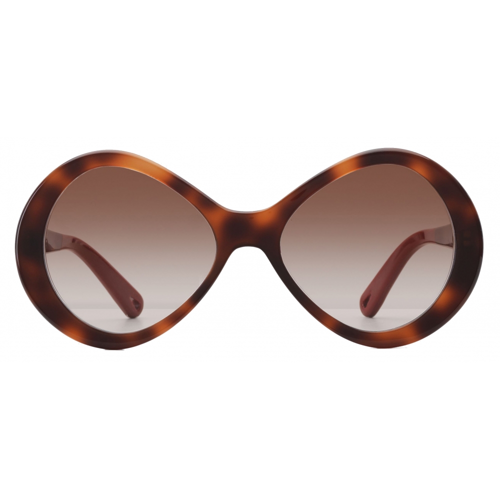 Chloé - Bonnie Infinity-Shaped Sunglasses in Acetate - Havana Brown ...