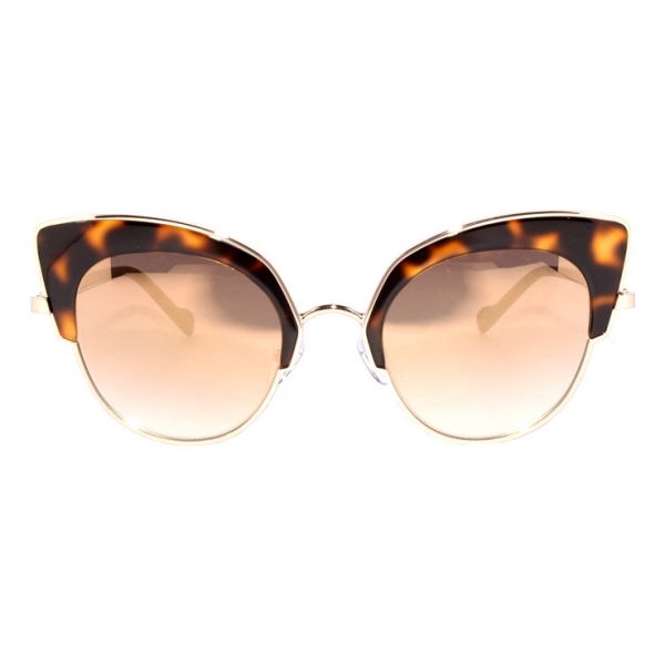 No Logo Eyewear - NOL09946 Sun - Glossy Havana and Gold - Sunglasses