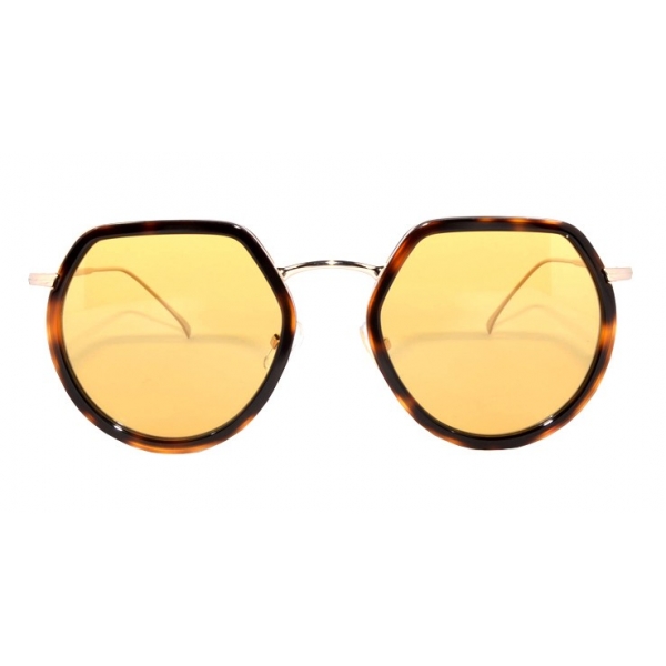 No Logo Eyewear - NOL09950 Sun - Havana and Gold - Sunglasses