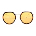 No Logo Eyewear - NOL09950 Sun - Havana and Gold - Sunglasses