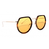 No Logo Eyewear - NOL09950 Sun - Havana and Gold - Sunglasses