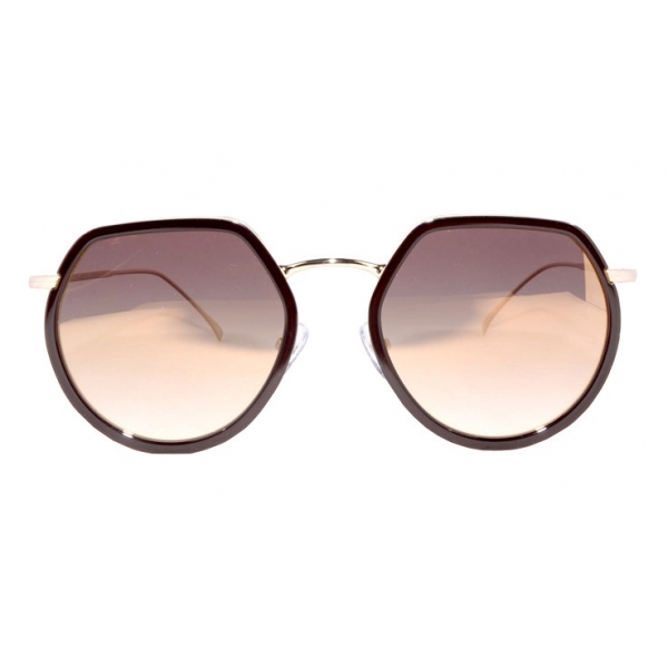 No Logo Eyewear - NOL09950 Sun - Glossy Dark Brown and Gold - Sunglasses