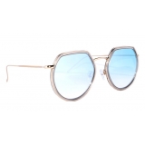 No Logo Eyewear - NOL09950 Sun - Glossy Transparent Grey and Gold - Sunglasses