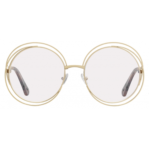 Chloé - Round Carlina Metal Eyeglasses - Gold - Chloé Eyewear