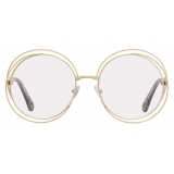 Chloé - Occhiali da Vista Rotondi Carlina in Metallo - Oro - Chloé Eyewear