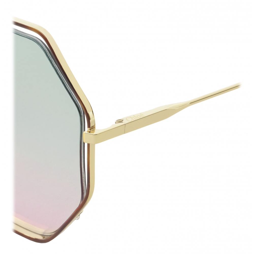 chloe havana half rim sunglasses