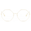 Chloé - Palma Octagonal Metal Eyeglasses - Gold - Chloé Eyewear