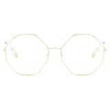 Chloé - Occhiali da Vista Ottagonali Palma in Metallo - Oro - Chloé Eyewear