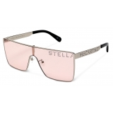 Stella McCartney - Square Silver Sunglasses - Silver Pink - Sunglasses - Stella McCartney Eyewear