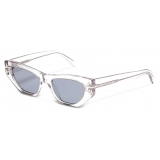 Stella McCartney - Shiny Transparent Round Sunglasses - Grey - Sunglasses - Stella McCartney Eyewear