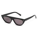 Stella McCartney - Glossy Black Round Sunglasses - Black - Sunglasses - Stella McCartney Eyewear