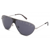 Stella McCartney - Dark Blue Mask Sunglasses - Pale Grey - Sunglasses - Stella McCartney Eyewear