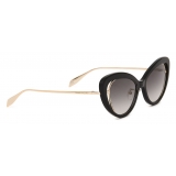 Alexander McQueen - Open Wire Cat-Eye Sunglasses - Black - Alexander McQueen Eyewear