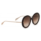 Alexander McQueen - Open Wire Sunglasses - Havana - Alexander McQueen Eyewear