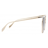 Alexander McQueen - The Cut Square Sunglasses - Light Gold Grey - Alexander McQueen Eyewear