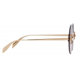 Alexander McQueen - Occhiale da Sole Spider Jeweled Rotondi - Oro Viola - Alexander McQueen Eyewear