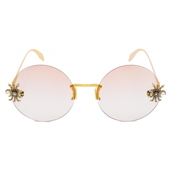 Alexander McQueen - Spider Jeweled Sunglasses - Gold Pink - Alexander McQueen Eyewear - Avvenice
