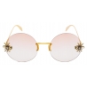Alexander McQueen - Spider Jeweled Round Sunglasses - Gold Pink - Alexander McQueen Eyewear