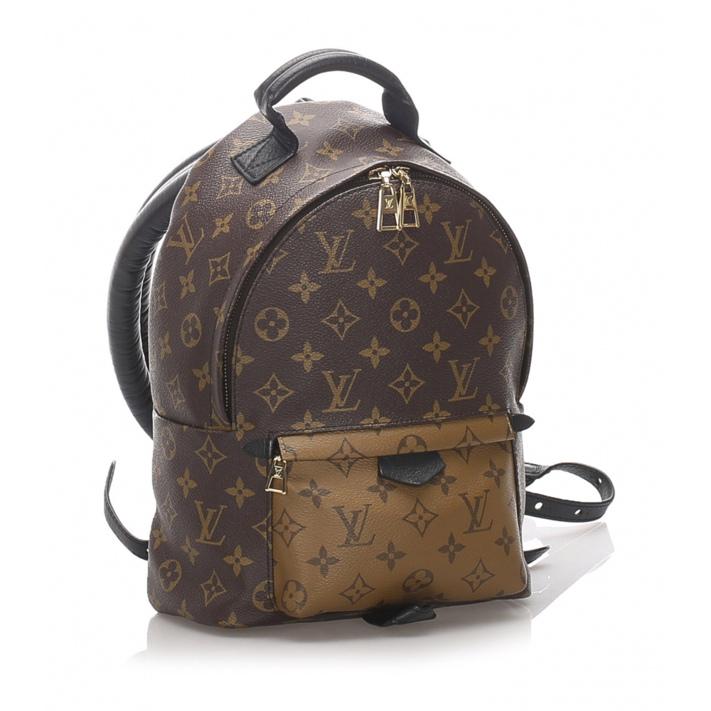 Louis Vuitton Vintage - Monogram Reverse Palm Springs PM Backpack - Brown - Canvas and Leather ...