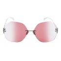 Alexander McQueen - Jeweled Hexagonal Sunglasses - Silver Red - Alexander McQueen Eyewear