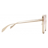 Alexander McQueen - Occhiale da Sole Piercing Butterfly - Oro Antico - Alexander McQueen Eyewear