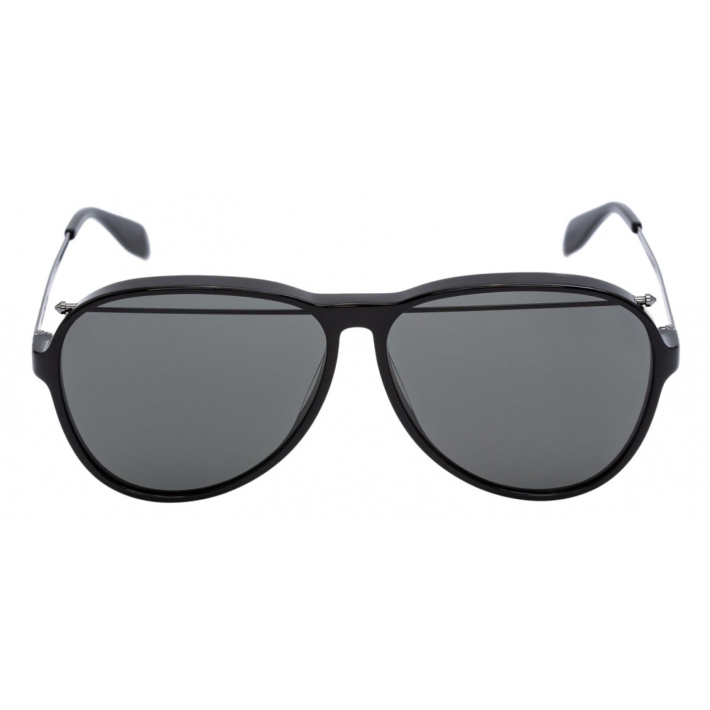 Alexander McQueen - Piercing Pilot Acetate Sunglasses - Black ...