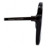 Alexander McQueen - Piercing Pilot Acetate Sunglasses - Black - Alexander McQueen Eyewear