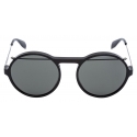 Alexander McQueen - Occhiale da Sole Piercing Rotondi in Acetato - Nero - Alexander McQueen Eyewear