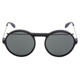 Alexander McQueen - Occhiale da Sole Piercing Rotondi in Acetato - Nero - Alexander McQueen Eyewear