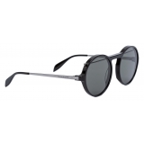 Alexander McQueen - Occhiale da Sole Piercing Rotondi in Acetato - Nero - Alexander McQueen Eyewear