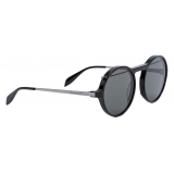 Alexander McQueen - Piercing Round Acetate Sunglasses - Black - Alexander McQueen Eyewear