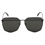 Alexander McQueen - Piercing Shield Metal Sunglasses - Black - Alexander McQueen Eyewear