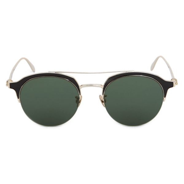 Alexander McQueen - Skull Panthos Metal Sunglasses - Gold Green - Alexander McQueen Eyewear