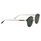 Alexander McQueen - Skull Panthos Metal Sunglasses - Gold Green - Alexander McQueen Eyewear